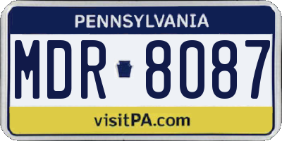 PA license plate MDR8087