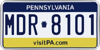 PA license plate MDR8101