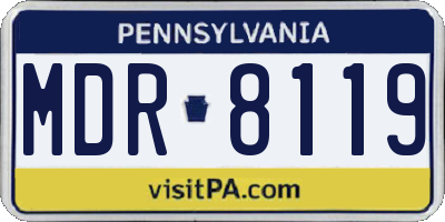 PA license plate MDR8119