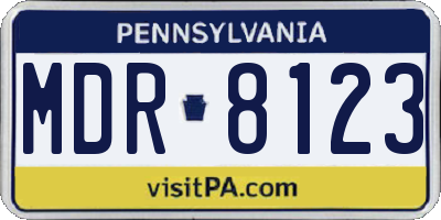 PA license plate MDR8123