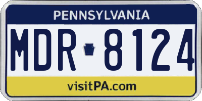 PA license plate MDR8124
