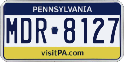 PA license plate MDR8127