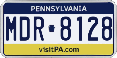 PA license plate MDR8128
