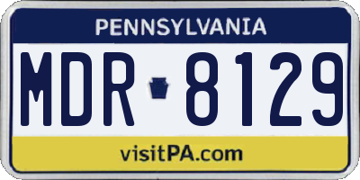 PA license plate MDR8129