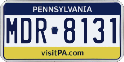 PA license plate MDR8131