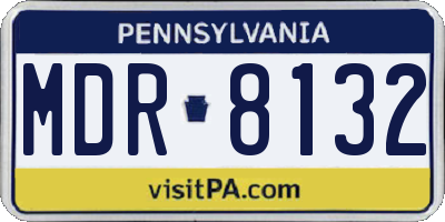 PA license plate MDR8132