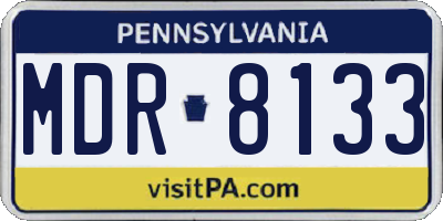 PA license plate MDR8133
