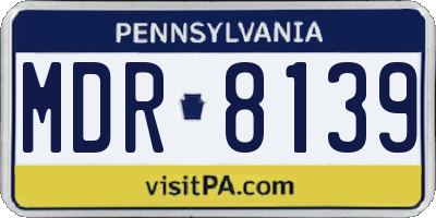 PA license plate MDR8139