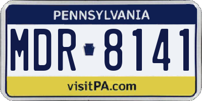 PA license plate MDR8141