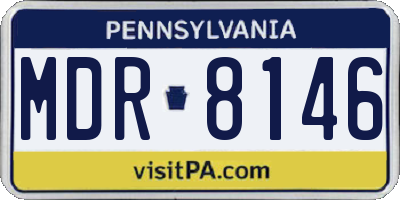 PA license plate MDR8146