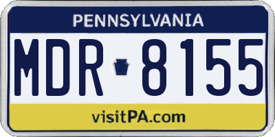 PA license plate MDR8155