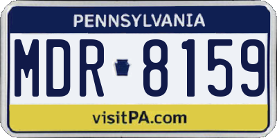 PA license plate MDR8159