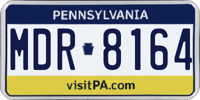 PA license plate MDR8164