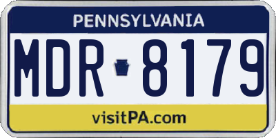 PA license plate MDR8179