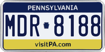 PA license plate MDR8188