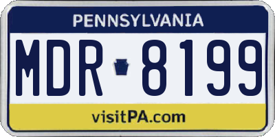 PA license plate MDR8199