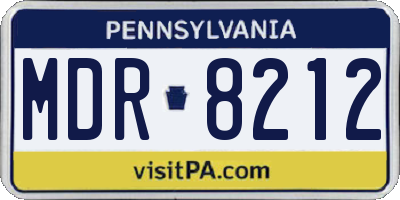 PA license plate MDR8212
