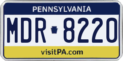 PA license plate MDR8220