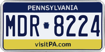 PA license plate MDR8224