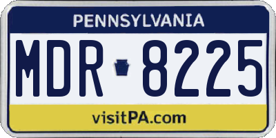 PA license plate MDR8225