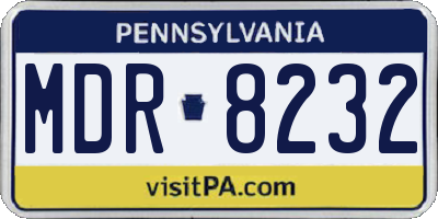 PA license plate MDR8232