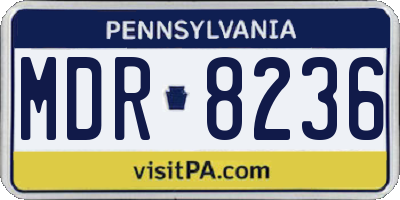 PA license plate MDR8236