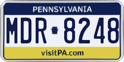 PA license plate MDR8248