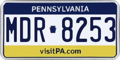 PA license plate MDR8253