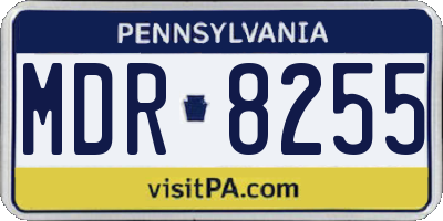 PA license plate MDR8255