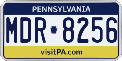 PA license plate MDR8256