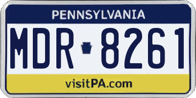 PA license plate MDR8261