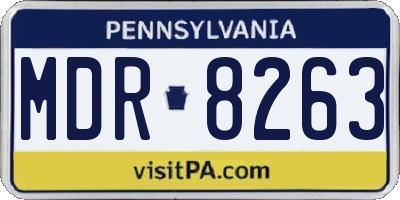 PA license plate MDR8263