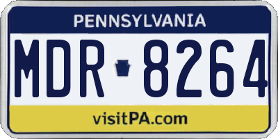 PA license plate MDR8264