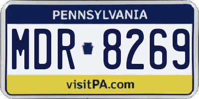 PA license plate MDR8269