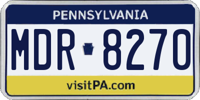 PA license plate MDR8270
