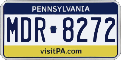 PA license plate MDR8272