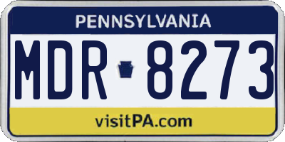 PA license plate MDR8273