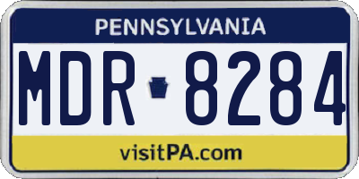PA license plate MDR8284