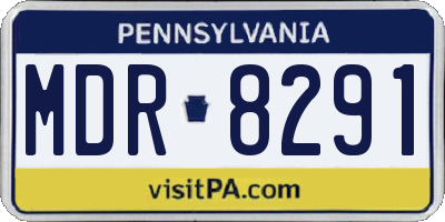 PA license plate MDR8291