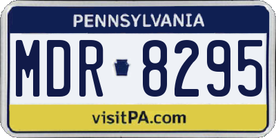 PA license plate MDR8295