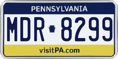 PA license plate MDR8299