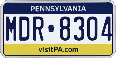 PA license plate MDR8304