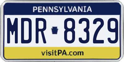 PA license plate MDR8329