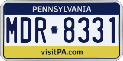 PA license plate MDR8331