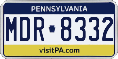 PA license plate MDR8332