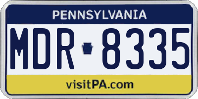 PA license plate MDR8335