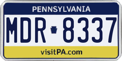 PA license plate MDR8337