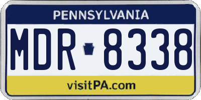 PA license plate MDR8338