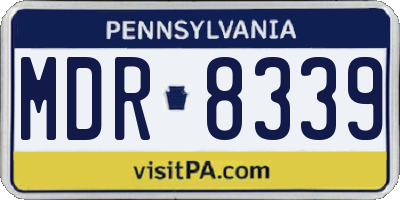 PA license plate MDR8339