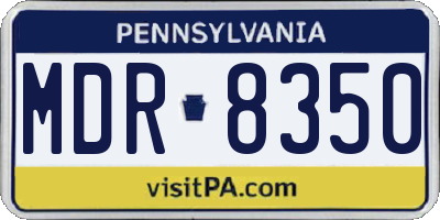 PA license plate MDR8350
